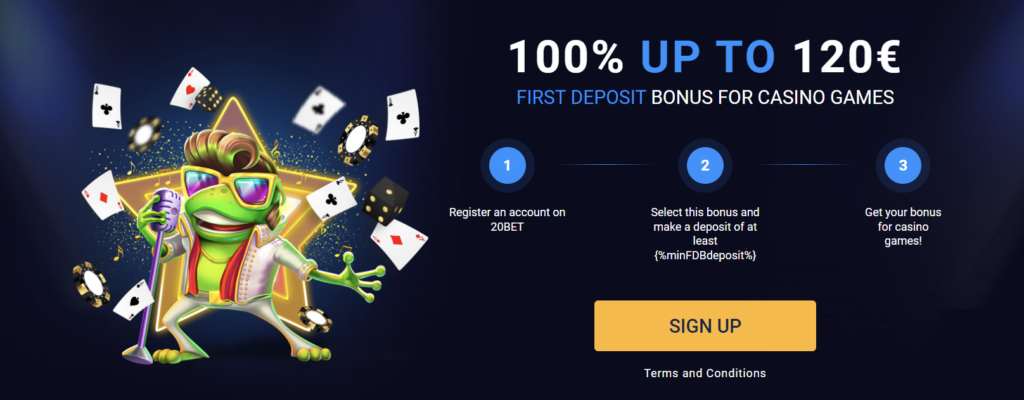 20Bet casino bonusi